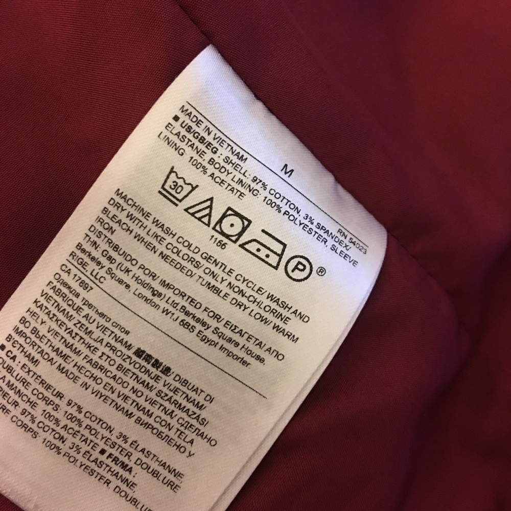 NWOT Banana Republic Burgundy Jacket - Picture 6 of 6